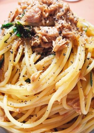 俺流、ツナと大葉の簡単和風パスタ-レシピのメイン写真