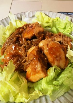 漬けえのきの鶏炒め。-レシピのメイン写真