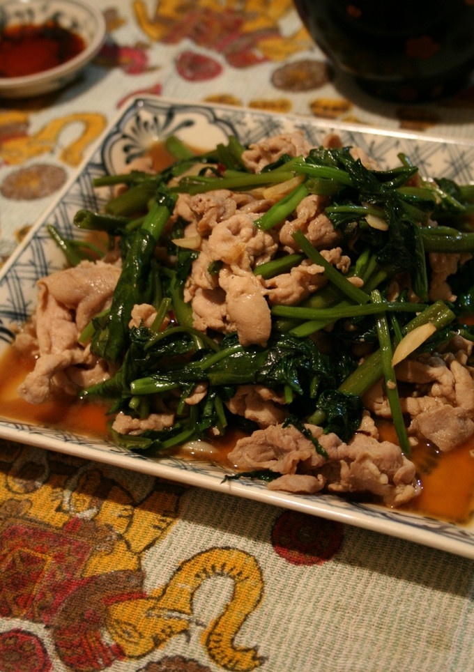 アジア風☆*。・空芯菜と豚肉の炒め物-レシピのメイン写真
