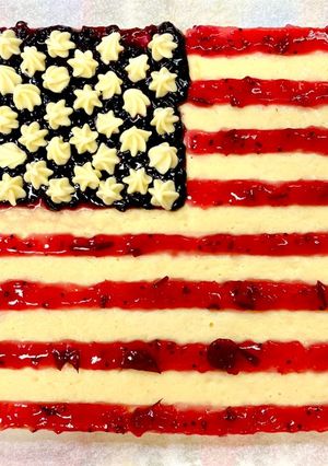 The USA Flag Cake-レシピのメイン写真