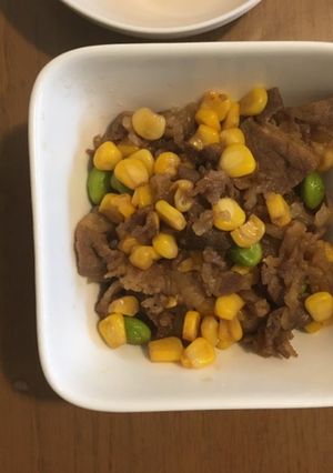 ご飯が進む！牛肉とコーンのポン酢炒め-レシピのメイン写真