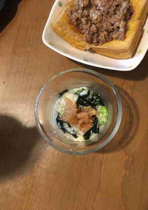 ネバネバ美味しい！とろろと梅の簡単小皿-レシピのメイン写真