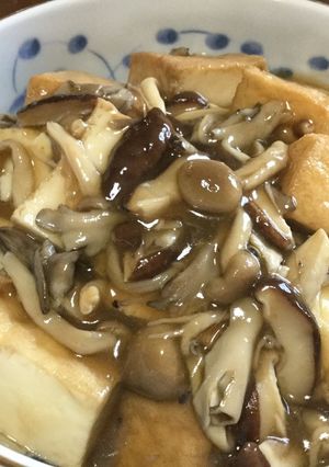 絹厚揚げとキノコの甘酢煮-レシピのメイン写真