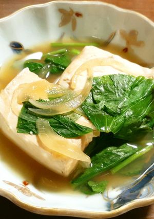 煮奴（豆腐の煮物）乳酸発酵玉葱の煮出し汁-レシピのメイン写真
