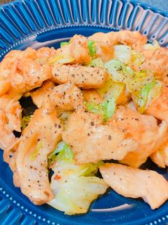 しっとり鶏胸肉とキャベツの炒め物-レシピのメイン写真