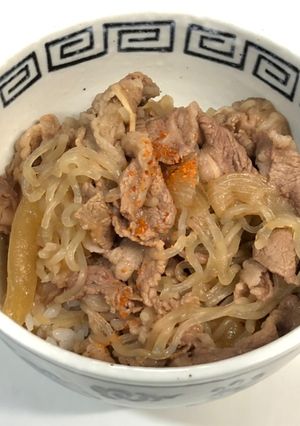 我が家の簡単和風牛丼♪(昆布つゆ使用)-レシピのメイン写真