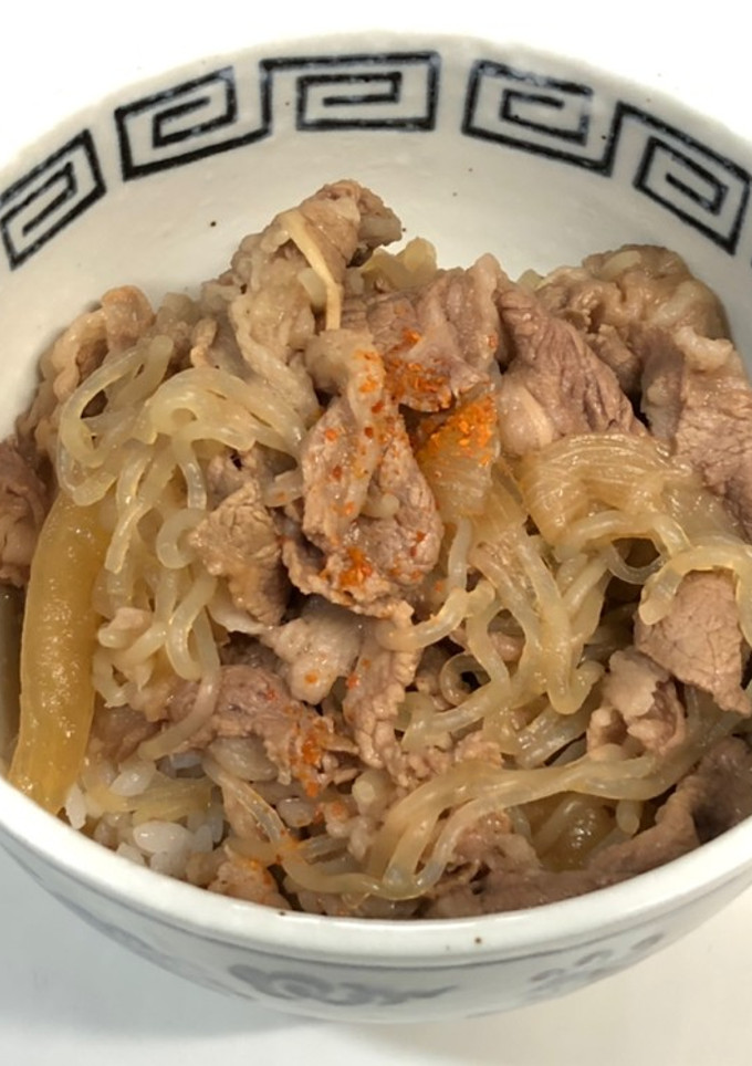 我が家の簡単和風牛丼♪(昆布つゆ使用)-レシピのメイン写真
