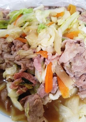 豚肉と野菜のハチミツ生姜ポン酢炒め-レシピのメイン写真