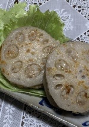 志学のおだしdeれんこん挟み焼き-レシピのメイン写真