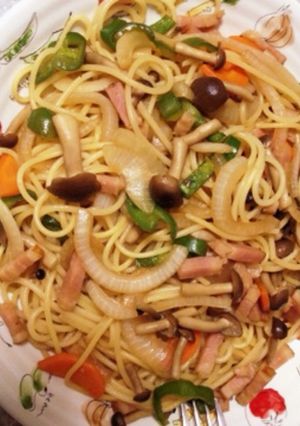 ナポリタンの具材で！中華風パスタ-レシピのメイン写真