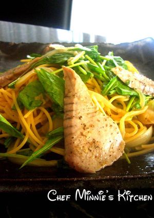 ☆戻り鰹とルッコラのおろし林檎パスタ☆-レシピのメイン写真