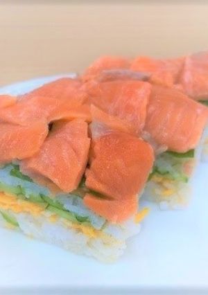 サケの押し寿司【ここから栄養士】-レシピのメイン写真
