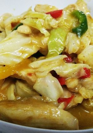 うちの定番！胸肉とキャベツのカレー炒め！-レシピのメイン写真