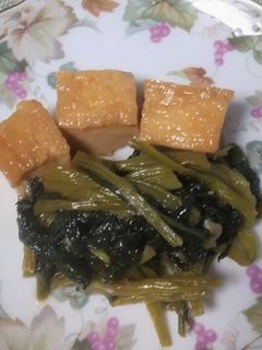 おふくろの味・厚揚げと小松菜の炒め煮-レシピのメイン写真