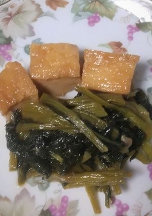 おふくろの味・厚揚げと小松菜の炒め煮-レシピのメイン写真