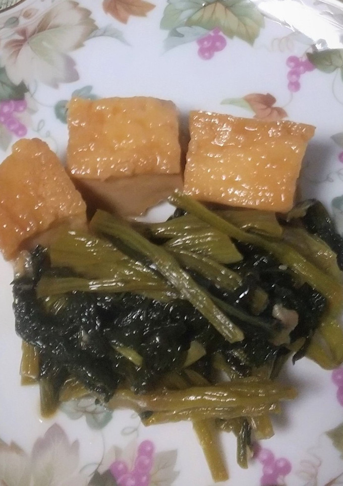 おふくろの味・厚揚げと小松菜の炒め煮-レシピのメイン写真