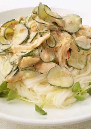 ポン酢で簡単＊きゅうりでアレンジそうめん-レシピのメイン写真