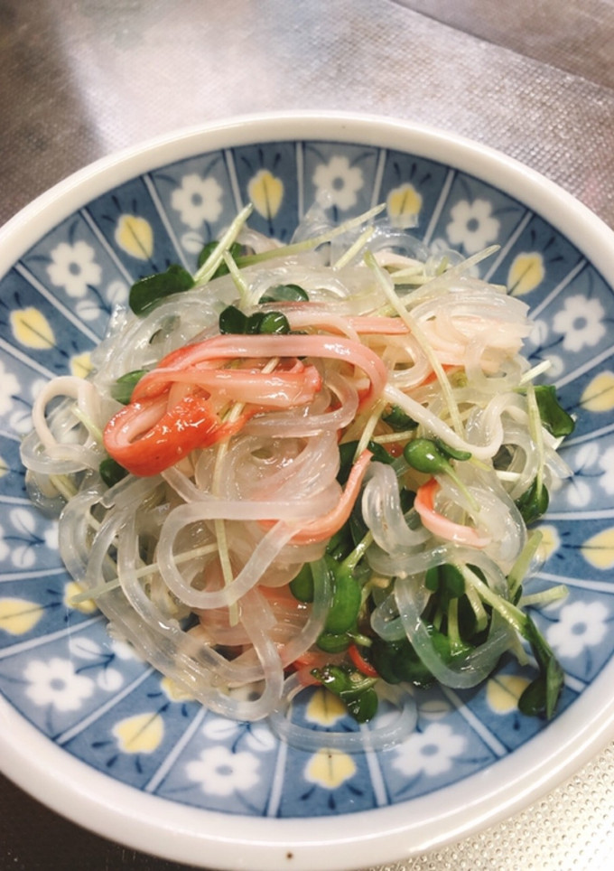 かいわれとカニカマとマロニーの中華和え-レシピのメイン写真