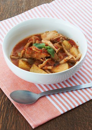 オーブンレンジで簡単！鶏肉のトマト煮込み-レシピのメイン写真