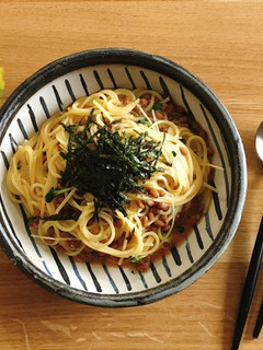 新定番!味噌バターでコク旨納豆パスタ-レシピのメイン写真