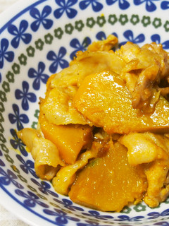 豚バラと南瓜の甘酢カレー粉焼き♪-レシピのメイン写真