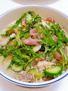 暑い夏に火を使わない♪さば缶で簡単冷や汁-レシピのメイン写真