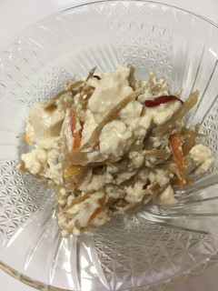 簡単☆豆腐ときんぴらごぼうの和え物-レシピのメイン写真