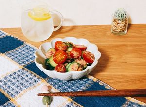 プチトマトときゅうりとツナの麺つゆサラダ-レシピのメイン写真