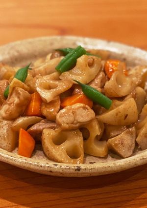 鶏と蓮根のバルサミコ炒め[バルサミコ酢]-レシピのメイン写真