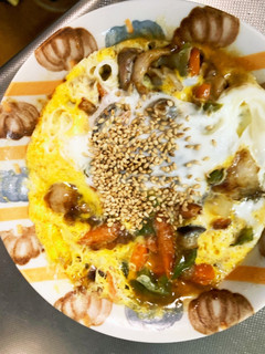 全てレンジ甘酢カレー味なす豚平焼き風-レシピのメイン写真
