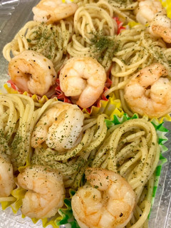 エビのガーリックパスタ 冷凍可 お弁当-レシピのメイン写真