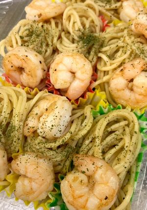 エビのガーリックパスタ 冷凍可 お弁当-レシピのメイン写真