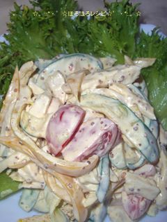 鶏ハムとズッキーニのサラダ-レシピのメイン写真