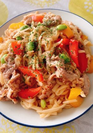 夏野菜の焼きうどん-レシピのメイン写真