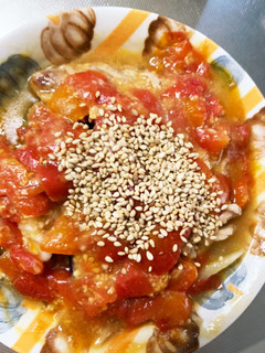 味噌トマトラーメン味豚こまのせドーム蒸し-レシピのメイン写真