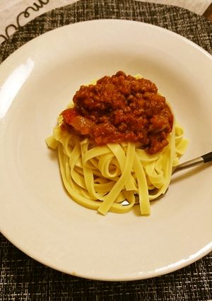 肉じゃが煮汁DEミートフィットチーネ-レシピのメイン写真