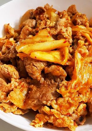 簡単！早い！味噌でこくうま豚キムチ！-レシピのメイン写真