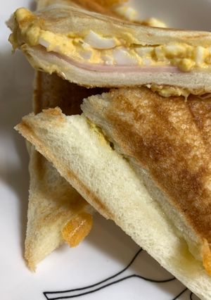 簡単！ハムエッグホットサンド-レシピのメイン写真