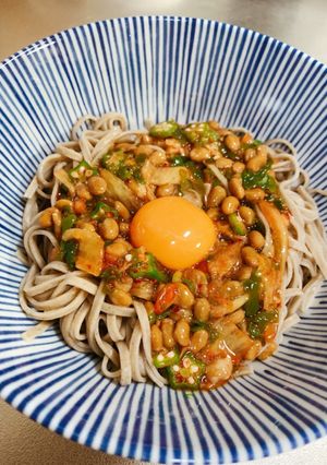 夏バテ対策！ネバネバ納豆そば-レシピのメイン写真