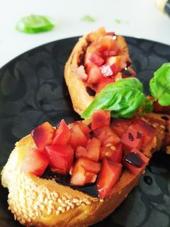 夏にさっぱりバルサミコ酢のブルスケッタ-レシピのメイン写真