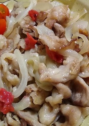 白だしでさっぱり！豚肉の梅炒め-レシピのメイン写真