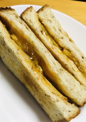 チーズ＆マーマレードのホットサンド-レシピのメイン写真