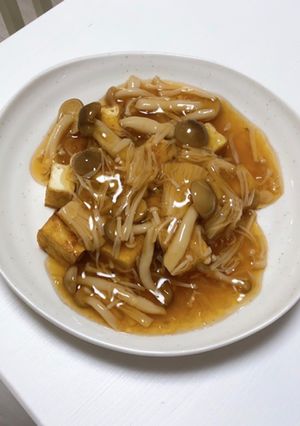 調理10分！簡単 厚揚げきのこあんかけ-レシピのメイン写真