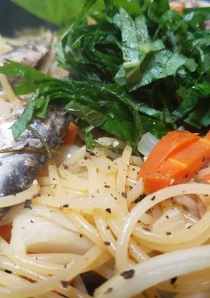 オイルサーディンと野菜のペペロンチーノ-レシピのメイン写真