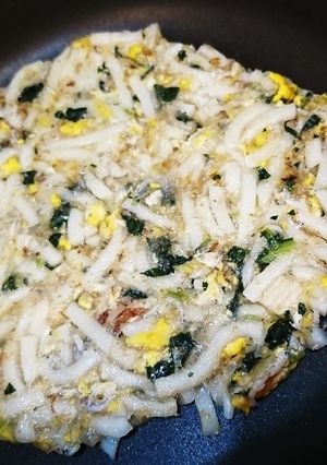 余ったうどん リメイク！チヂミ風おやき-レシピのメイン写真