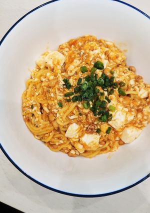 納豆in麻婆豆腐麺 ひとりランチ-レシピのメイン写真