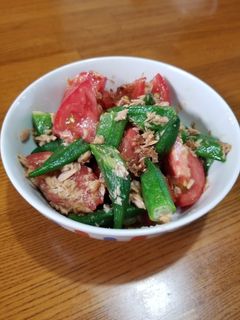 トマトとオクラのツナ和風あえ-レシピのメイン写真