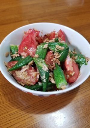 トマトとオクラのツナ和風あえ-レシピのメイン写真