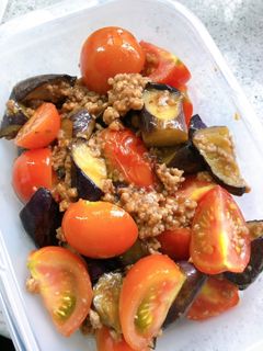 ナスとトマトとひき肉の味噌炒め-レシピのメイン写真