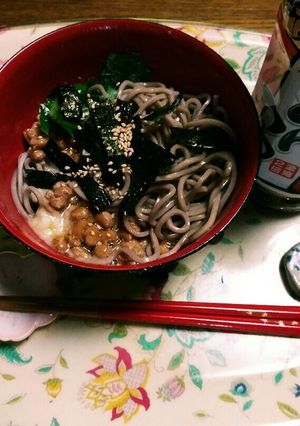 とろろ芋&納豆&日本蕎麦☺(^q^)⛄☕-レシピのメイン写真